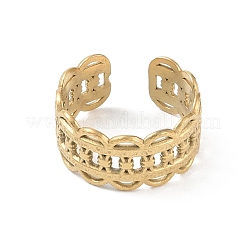 12Pcs Ion Plating(IP) 304 Stainless Steel Open Cuff Rings for Women&nbsp;RJEW-G312-10G