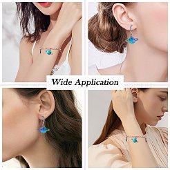 40個の合金ペンダント  カドミウムフリー＆ニッケルフリー＆鉛フリー  惑星  虹色  13x20x2mm  穴：1.5mm&nbsp;FIND-SZ0003-20