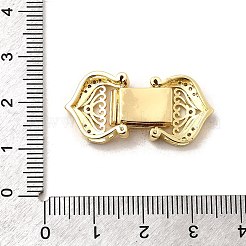 Brass Micro Pave Clear Cubic Zirconia Watch Band Clasps&nbsp;KK-A266-20G
