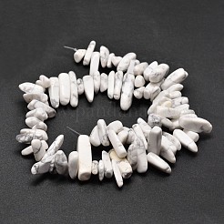 天然ハウライトチップビーズ連売り  8~30x5~12mm  穴：1mm  約15.3インチ〜15.7インチ&nbsp;G-E271-53