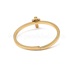 304 Stainless Steel Adjustable Open Cuff Rings&nbsp;RJEW-Q806-01G-07