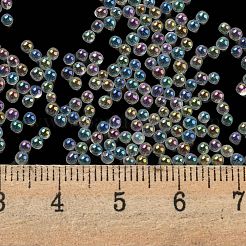 ガラスバブルビーズ  ネイルケア装飾  ラウンド  カラフル  2~2.5mm&nbsp;GLAA-E403-B-01
