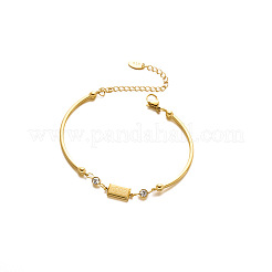 304 Stainless Steel Pave Rhinestone Link Bracelets&nbsp;WG2A3A5-01