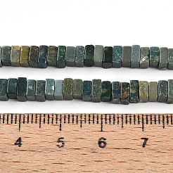 天然寿山翡翠ビーズ連売り  正方形  2~2.5x4~4.5x4~4.5mm  穴：0.8mm  約146~150個/連  14.76~15.16''（37.5~38.5センチメートル）&nbsp;G-T140-55