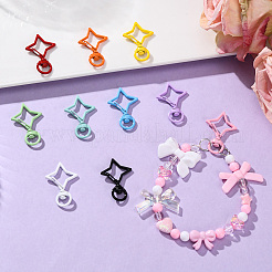 20Pcs 10 Colors Star Baking Paint Alloy Swivel Clasps&nbsp;FIND-SC0017-46