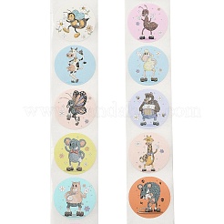 粘着紙絵ステッカー  丸いドット装飾ステッカー  混合図形  25mm  300PCS /ロール&nbsp;STIC-A001-01A