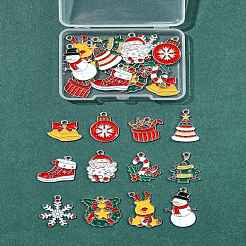 24Pcs 12 Styles Christmas Theme Alloy Enamel Pendants&nbsp;ENAM-FS0002-19G