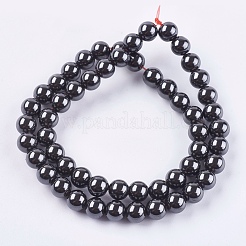 Magnetic Synthetic Hematite Beads Strands&nbsp;G-Q893-8mm