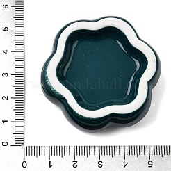 花の磁器のディスプレイ装飾  ホームオフィスのデスク装飾用  ティール  46.5x49.5x18.5mm&nbsp;DJEW-G049-01E