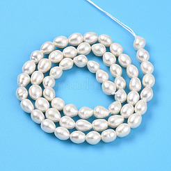 Natural Cultured Freshwater Pearl Beads Strands&nbsp;PEAR-N012-05X-01