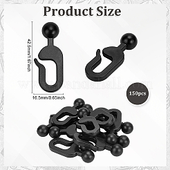 150Pcs Plastic Hooks for Gazebo Curtains and Mosquito Netting&nbsp;AJEW-ME0002-36