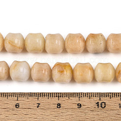 天然石トパーズ翡翠ビーズ連売り  コラム  9.5~10.5x9.5~10.5mm  穴：0.7~0.8mm  約38~40個/連  15.35~15.94インチ（39~40.5cm）&nbsp;G-N353-06A-02