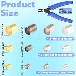 Tube Brass Crimp Beads&nbsp;DIY-YW0017-13