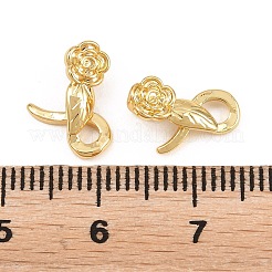 真鍮製チャーム  花と葉のチャーム  18KGP本金メッキ  13x5x5mm  穴：1.8mm&nbsp;LS-KK-Z162-22G