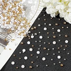 子供用DIYレターンアクリルビーズストレッチブレスレットキット  丸いabsプラスチックビーズを含む  伸縮性のある糸  シャープスチール鋼製はさみ  ミックスカラー&nbsp;DIY-CA0001-68