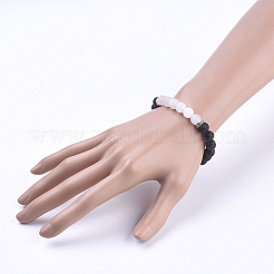 Natural Lava Rock and Gemstone Stretch Bracelets&nbsp;BJEW-JB03633