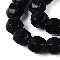 天然石黒瑪瑙ビーズ連売り  ランタン  染め＆加熱  9~10x10~11x9mm  穴：0.6~0.9mm  約38個/連  14.17~14.76インチ（36~37.5cm）&nbsp;G-Q606-78