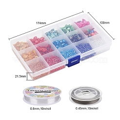 DIY Glass & Shell Beads Bracelet Making Kit&nbsp;DIY-YW0004-42