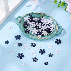 80Pcs 8 Styles Flower Resin Cabochons&nbsp;RESI-TA0004-28B