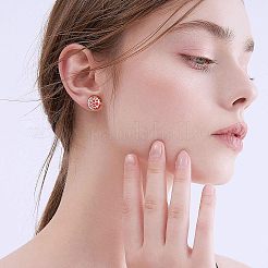 304ステンレススチールスタッドピアス金具  ピアスキャッチ  ピアスバックキャッチ  フラットラウンド  ゴールドカラー  118個/箱&nbsp;STAS-UN0008-82G