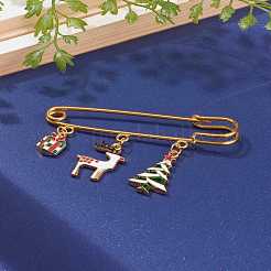 Christmas Theme Iron Safety Brooch&nbsp;JEWB-BR00045