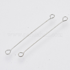 アイアンアイピン  カドミウムフリー＆鉛フリー両面アイピン  プラチナ  30x0.4mm  穴：1.8mm  ヘッド：3mm&nbsp;IFIN-S126-01D-P
