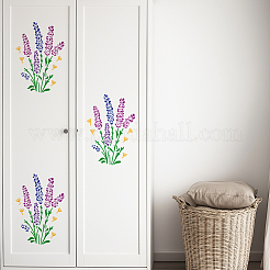 ペット中空アウト図面絵画ステンシル  DIYスクラップブック用  フォトアルバム  ラベンダー  297x210mm&nbsp;DIY-WH0421-0083