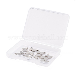 304ステンレススチールチャーム  蝶  ステンレス鋼色  14x9x1.1mm  10個/箱&nbsp;STAS-UN0011-19P