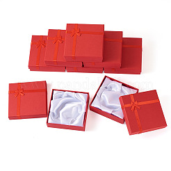 厚紙のブレスレットボックス  ブレスレット＆バングル  正方形  クリムゾン  9.2x9.2x2.8cm&nbsp;CBOX-TAC0003-01A