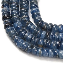 天然石カヤナイトビーズ連売り  ロンデル  6x2~2.5mm  穴：0.8mm  約146個/連  15.55インチ（39.5cm）&nbsp;G-H335-G01-6mm