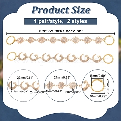 Sun & Moon with Star Shoe Decoration Chain&nbsp;FIND-AB00020-02