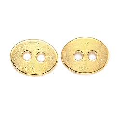 チベット風のボタン  カドミウムフリー＆ニッケルフリー＆鉛フリー  オーバル  ゴールドカラー  14x11x1mm  穴：2mm&nbsp;TIBE-ZN48623-G-FF