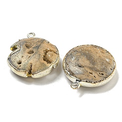 Electroplated Natural Druzy Agate Pendants&nbsp;G-A229-01