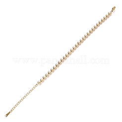 Stainless Steel & Plastic Pearl Tennis Bracelets for Women&nbsp;SA-CBACDF9-01G