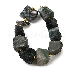 Raw Rough Natural Moss Agate Beads Strands&nbsp;G-Z087-B11
