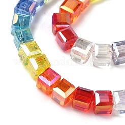 Electroplate Transparent Glass Beads Strands&nbsp;EGLA-K015-14A