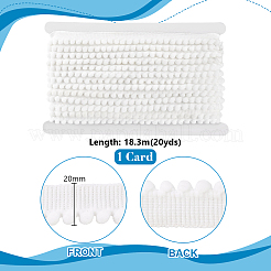 20ヤードナイロンリボン  アクセサリー縫製用  雪  3/4インチ（20mm）&nbsp;OCOR-PH0006-94