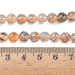 天然ハーキマーダイヤモンドビーズ連売り  ラウンド  6mm  穴：0.8mm  約58個/連  15.16''（38.5センチメートル）&nbsp;G-Z115-C03-6mm