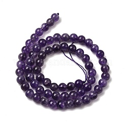 Natural Amethyst Beads Strands&nbsp;G-A274-C01-6mm-01