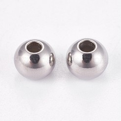 変色防止202ステンレススチールロンデルスペーサービーズ  ステンレス鋼色  8x6~7mm  穴：3mm&nbsp;STAS-F094-06A-P