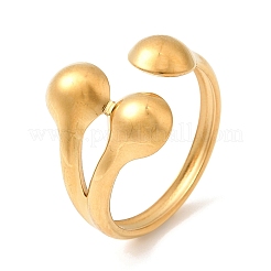 304 Stainless Steel Cuff Open Rings for Women&nbsp;RJEW-L342-12G