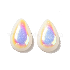 Absプラスチックネイルアートデコレーションアクセサリー  ティアドロップ  乳白色  6x4x2mm  約5000個/袋&nbsp;MRMJ-S017-003E