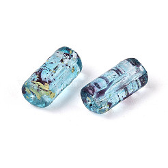 ピカソの透明ガラスのラッパビーズ  ライトスカイブルー  9x4.5mm  穴：1mm  約1500個/ポンド&nbsp;SEED-N010-02J