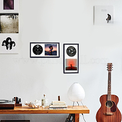 Wooden CD Display Stands with Glass&nbsp;ODIS-WH0108-098