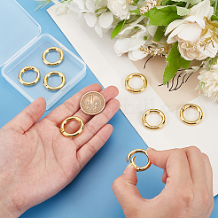 Rack Plating Brass Spring Gate Rings&nbsp;KK-UN0003-05A