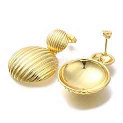 Rack Plating Brass Stud Earrings&nbsp;EJEW-L097-32G