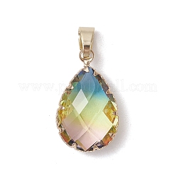 Gradient Color K9 Glass Imitation Tourmaline Pendants&nbsp;PALLOY-JF03454