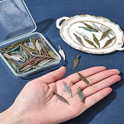 60Pcs 4 Colors Tibetan Style Alloy Pendants&nbsp;TIBEP-FS0001-18