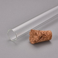 ガラス瓶  ウィッシングボトル  コルク栓付き  透明  8.1x1cm  容量：4ml（0.13液量オンス）&nbsp;X-CON-WH0069-97