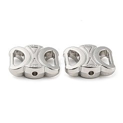 めっき合金ビーズラック  鉛フリー＆カドミウムフリー＆ニッケルフリー  蝶結び  プラチナ  12x17x5mm  穴：1.6mm&nbsp;PALLOY-Z022-12P